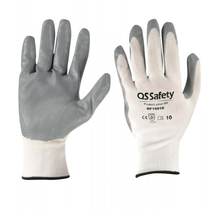 guantes de trabajo nitrilo gris